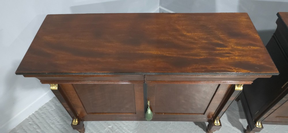 Wonderful Pair French Empire Mahogany Cabinets View XII