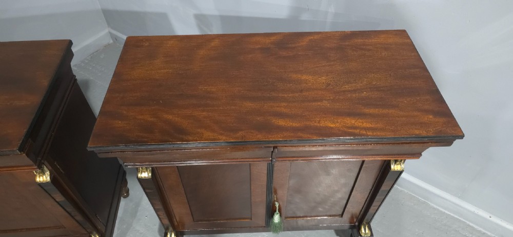 Wonderful Pair French Empire Mahogany Cabinets View XIII