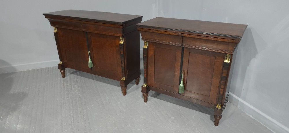 Wonderful Pair French Empire Mahogany Cabinets View XIV