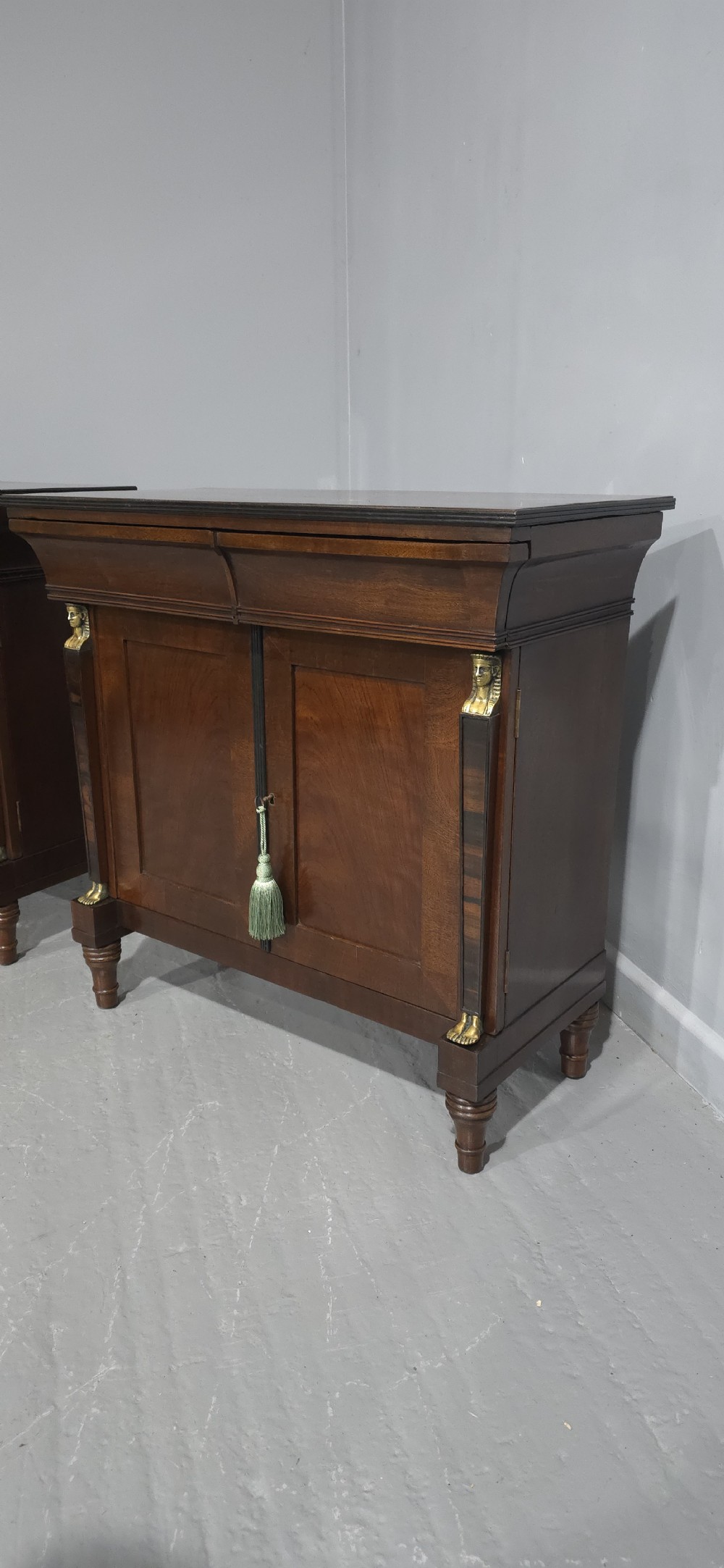Wonderful Pair French Empire Mahogany Cabinets View XV
