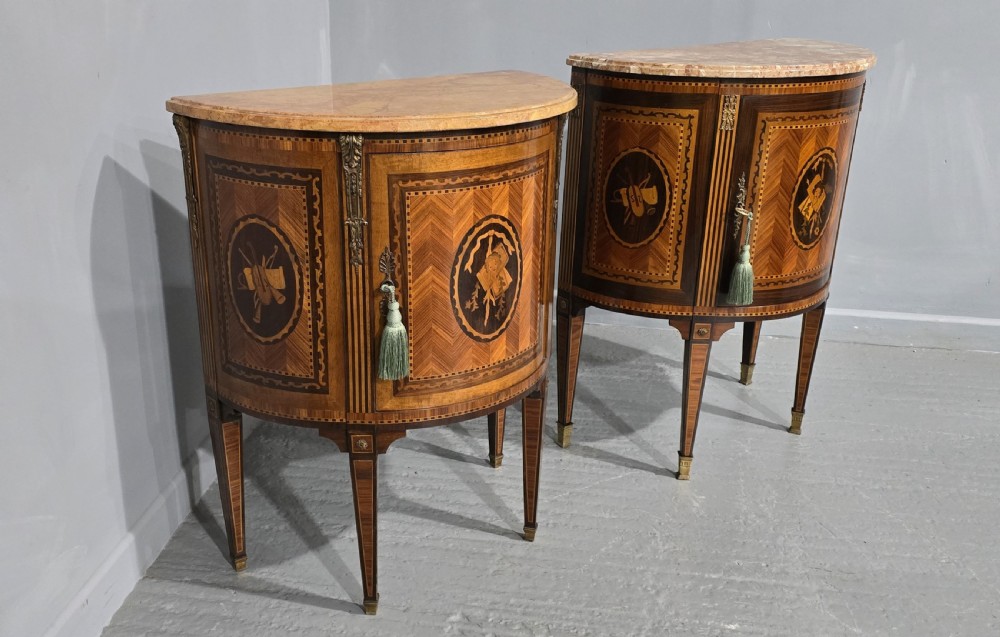 A Near Pair French Marquetry Cabinets View V