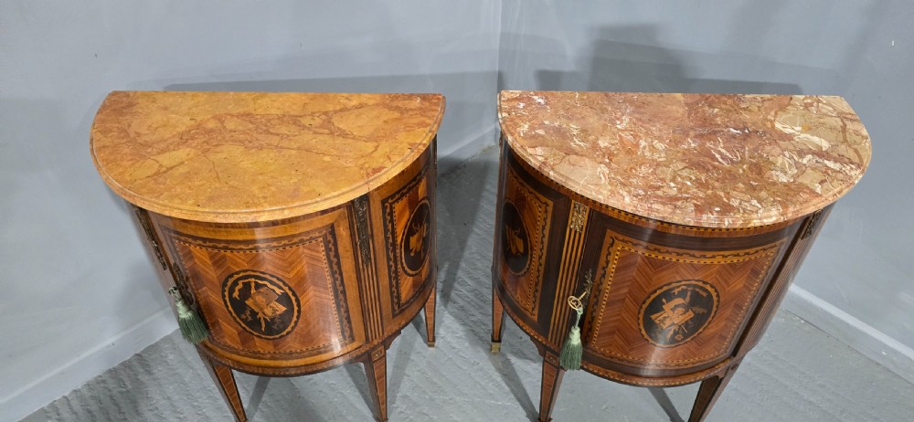 A Near Pair French Marquetry Cabinets View VIII