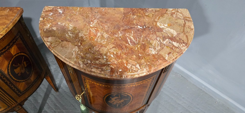 A Near Pair French Marquetry Cabinets View X