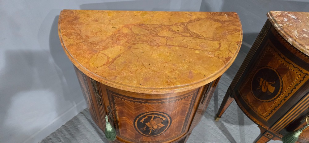 A Near Pair French Marquetry Cabinets View XI