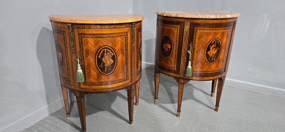 A Near Pair French Marquetry Cabinets View XII