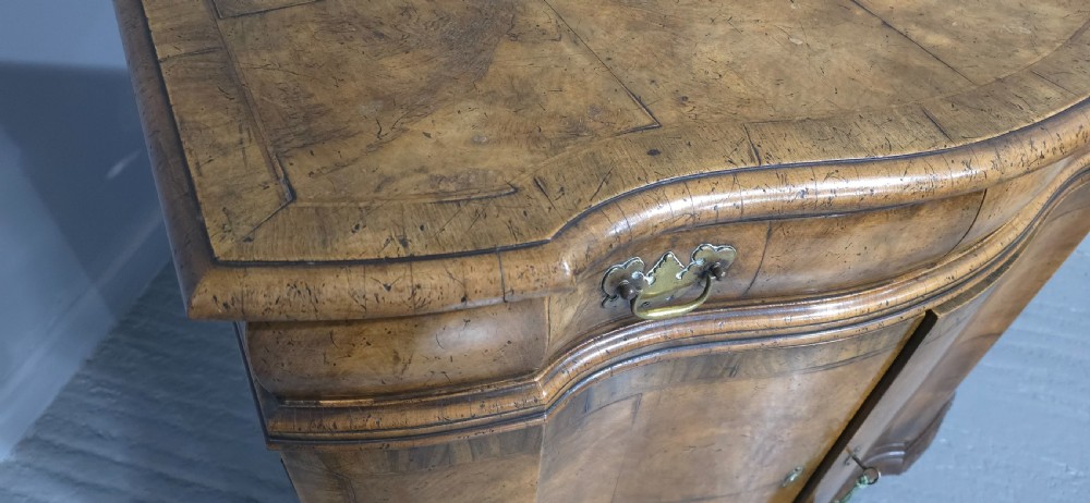 Superb Burr Walnut Commode Side Cabinet View IX