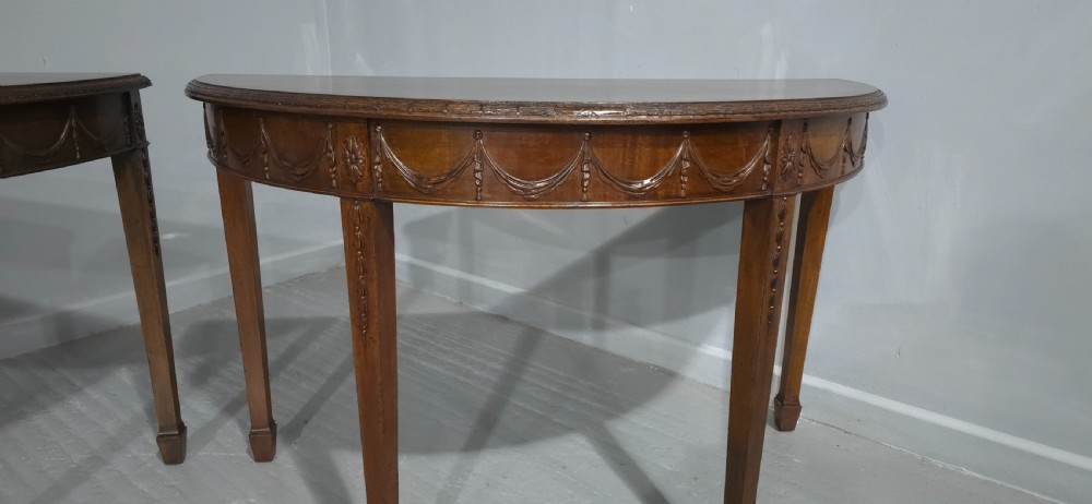 Outstaning Pair Mahogany Console Tables by James Shoolbred View III