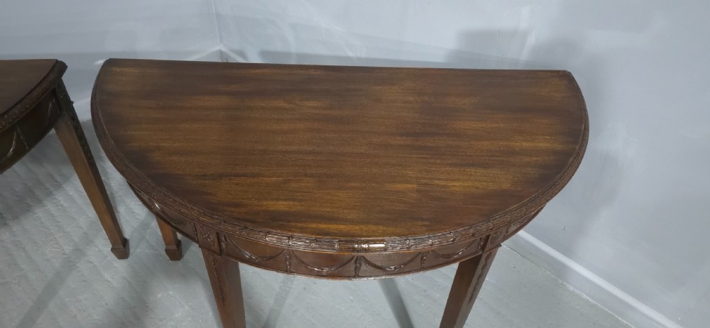 Outstaning Pair Mahogany Console Tables by James Shoolbred View VI