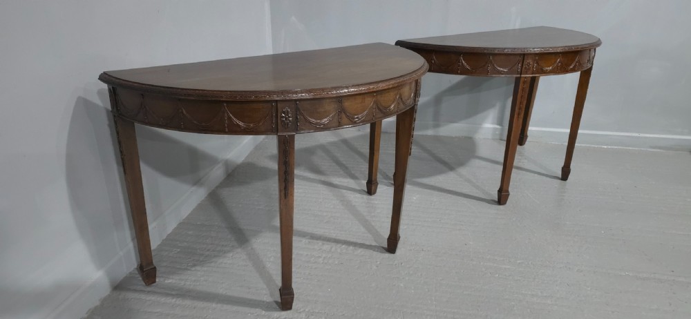 Outstaning Pair Mahogany Console Tables by James Shoolbred View VIII