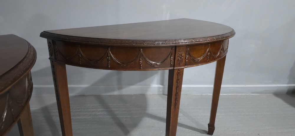 Outstaning Pair Mahogany Console Tables by James Shoolbred View IX