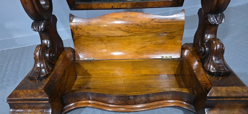 Lovely Burr Walnut Cheval Mirror View VIII