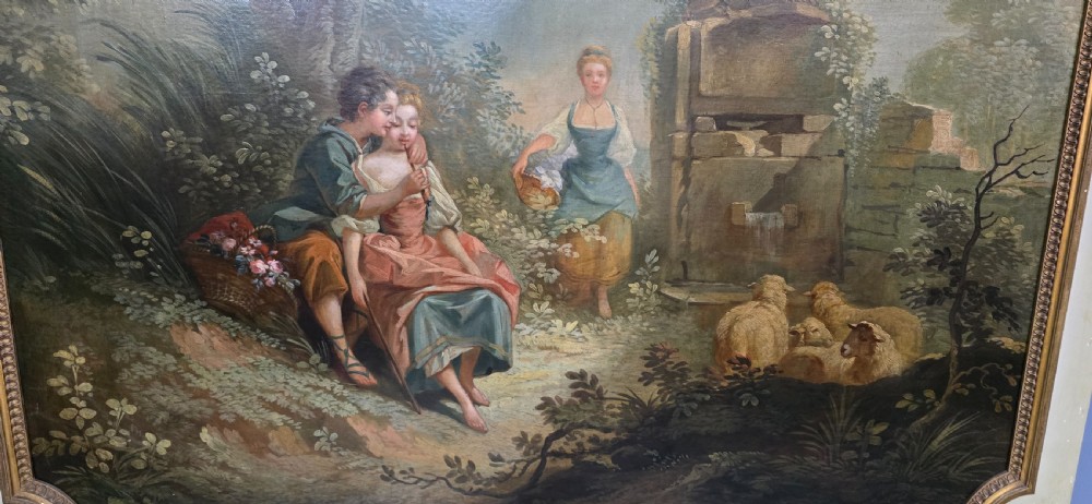 Large French Overmantle Mirror View V