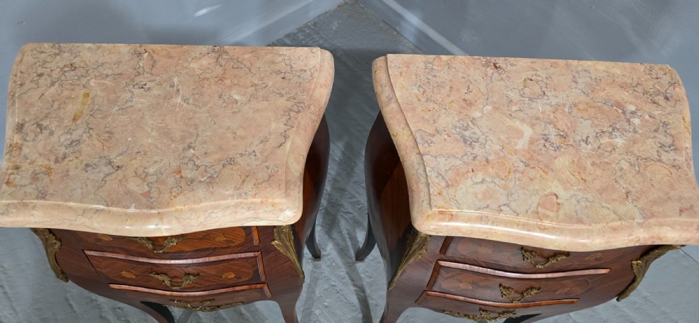 Excellent Quality Pair French Bedside Chests of Drawers View XI