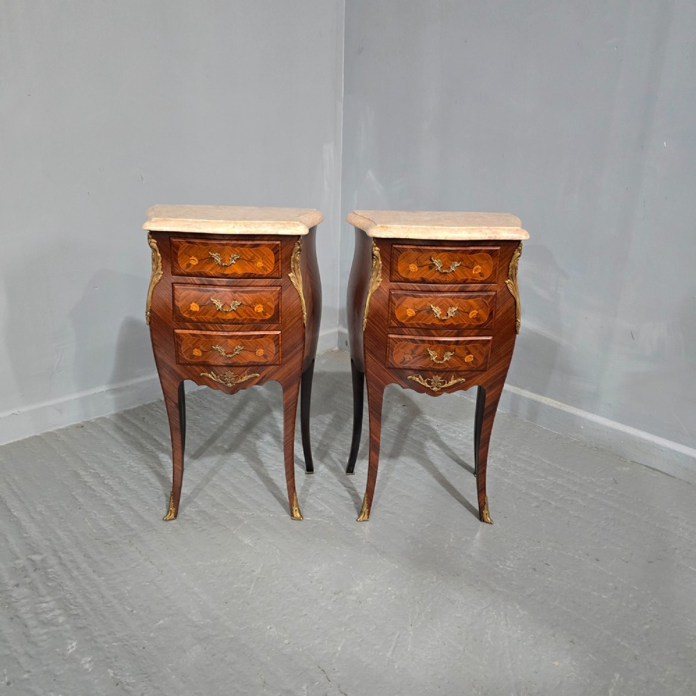 Excellent Quality Pair French Bedside Chests of Drawers