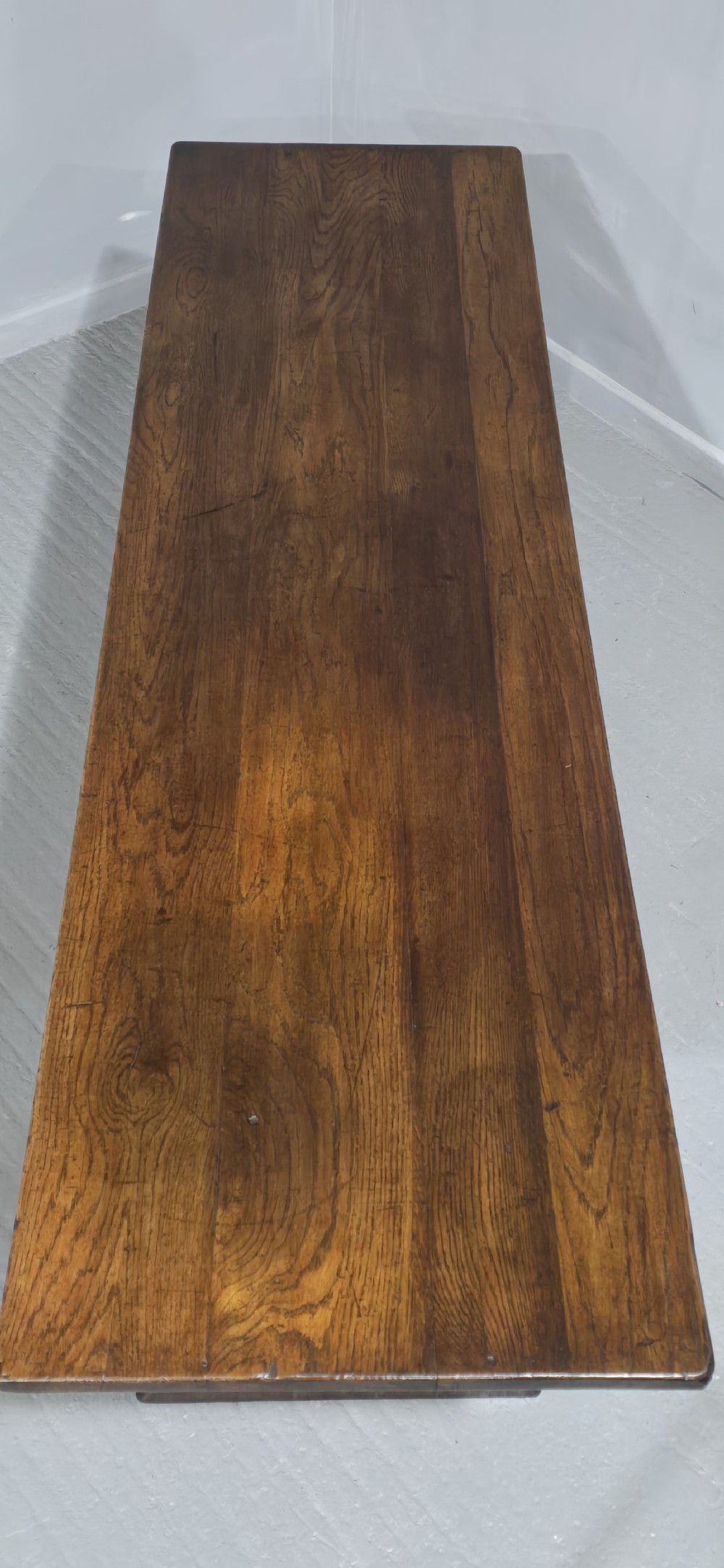 Huge and Narrow Oak Refrectory Kitchen Farmhouse Dining Table View VII