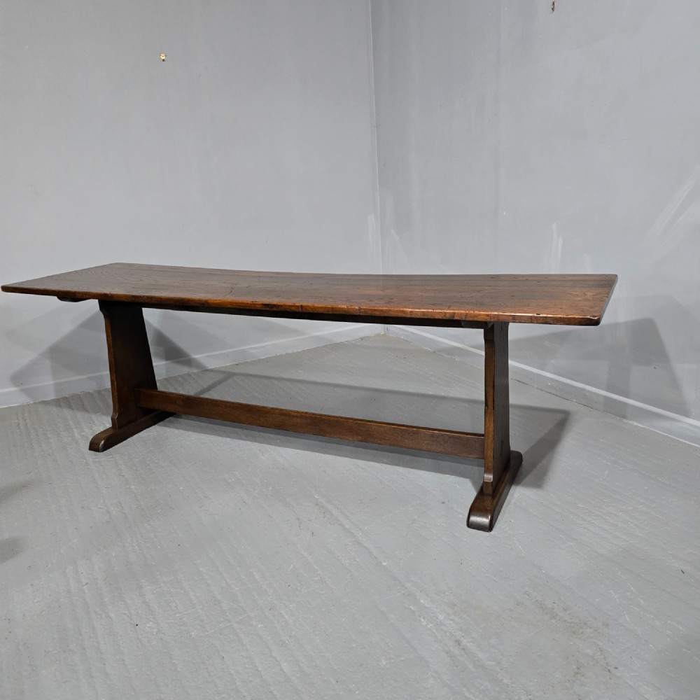 Huge and Narrow Oak Refrectory Kitchen Farmhouse Dining Table