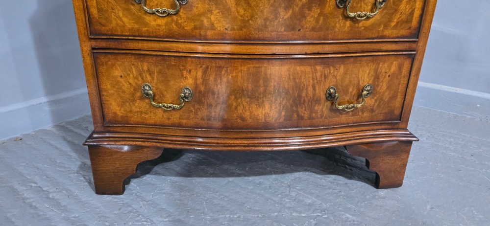 Outstanding Queen Anne Burr Walnut Chest on Chest of Drawers View VIII