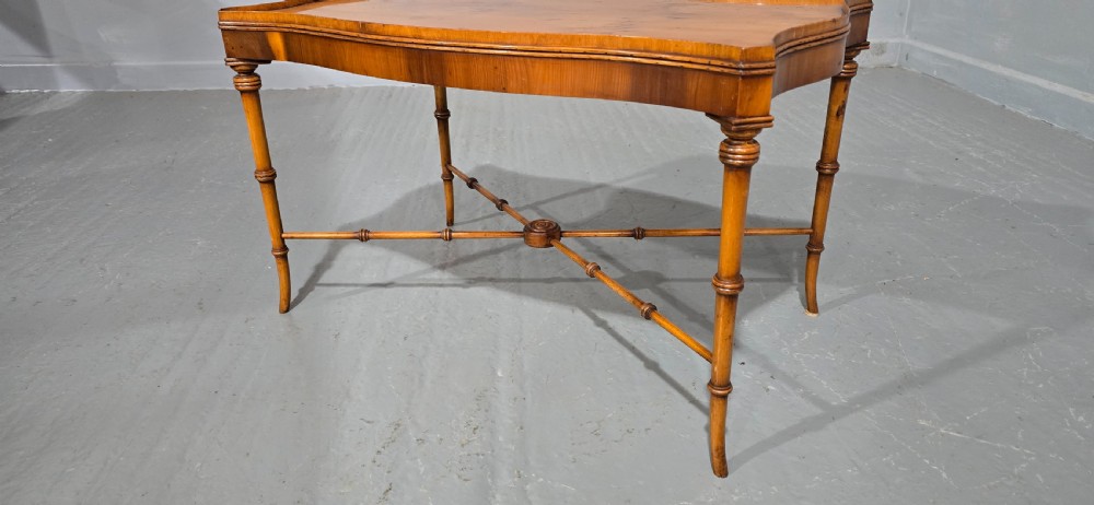 Serpentine Yew Wood Coffee Table View VI