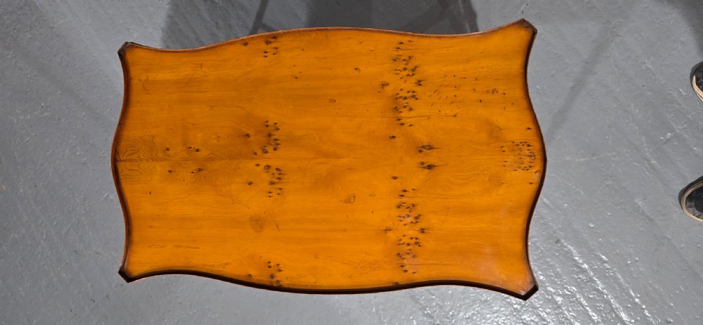 Serpentine Yew Wood Coffee Table View IX