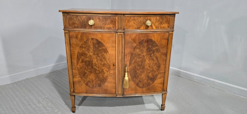 Super Burr Yew Inlaid Side Cabinet View II