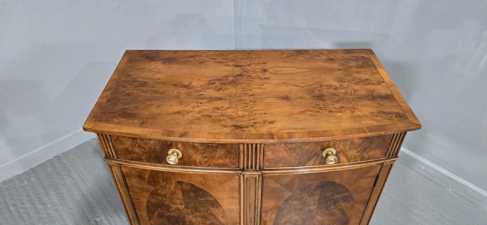 Super Burr Yew Inlaid Side Cabinet View IV