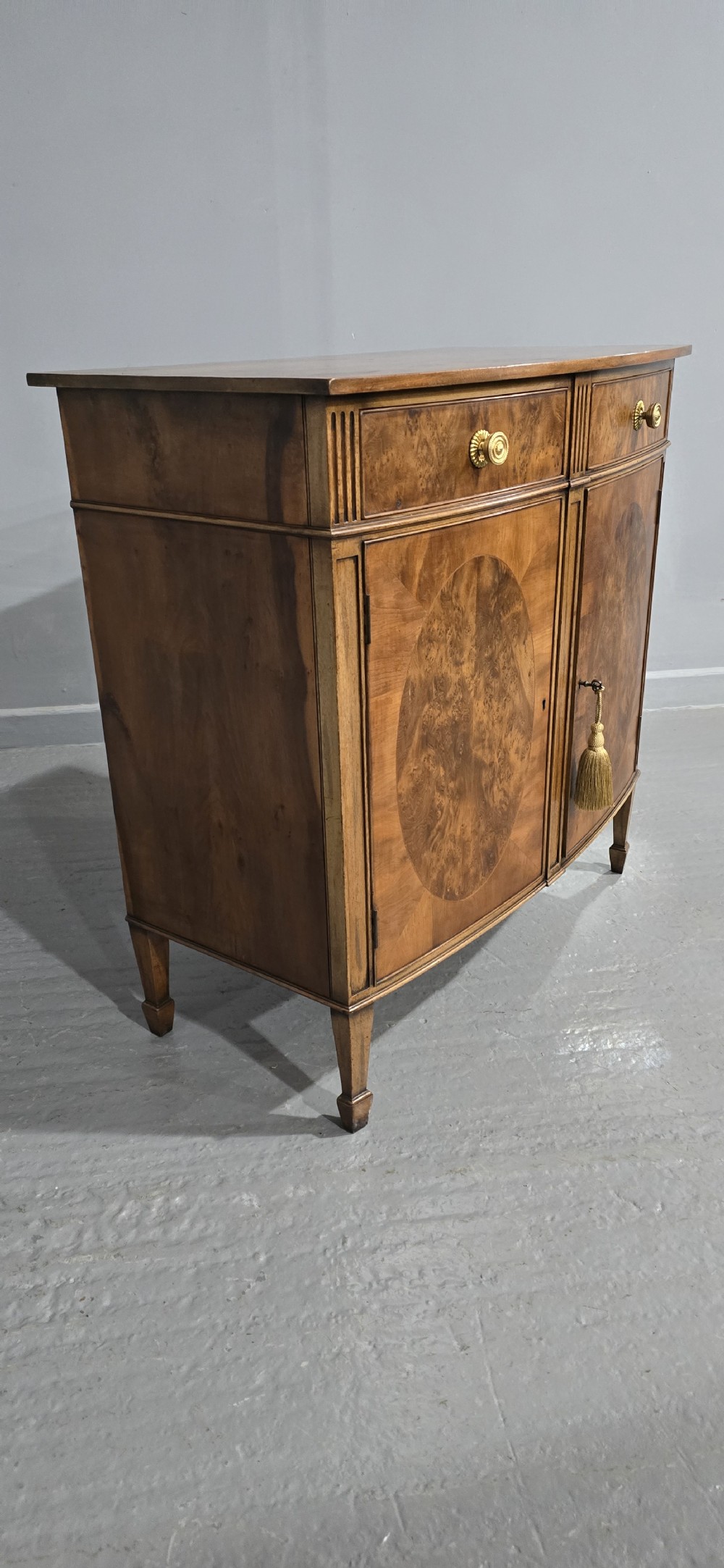 Super Burr Yew Inlaid Side Cabinet View VI