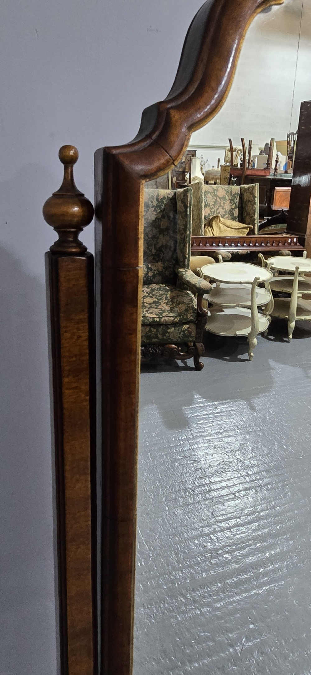 Excellent Quality Walnut Cheval Mirror View V