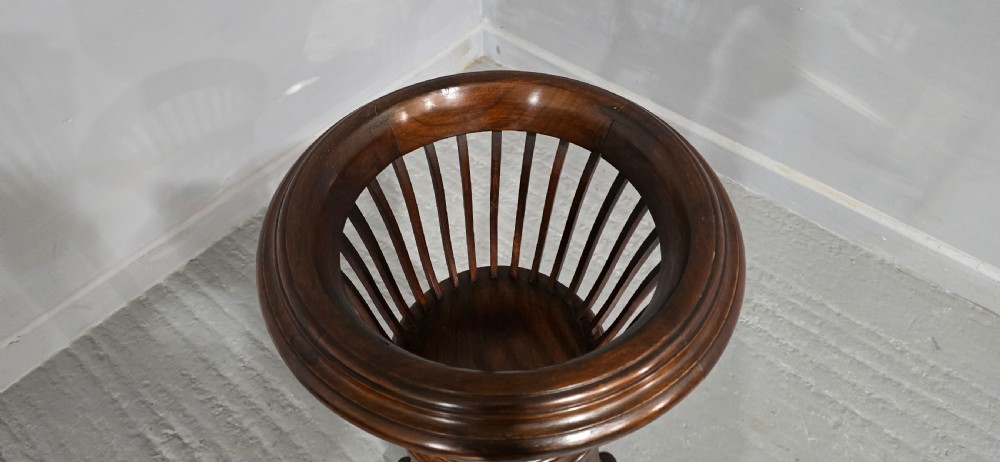 Excellent Mahogany Planter Jardinere Stand View VIII
