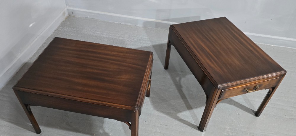 Lovely Pair Chippendale Occasional Lamp Tables View VII