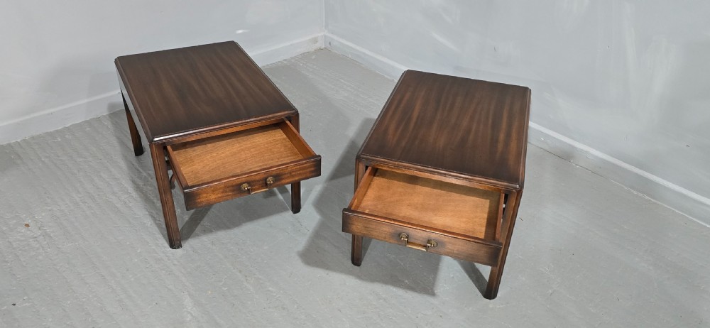 Lovely Pair Chippendale Occasional Lamp Tables View VIII