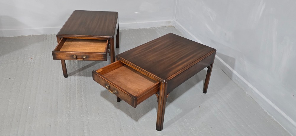 Lovely Pair Chippendale Occasional Lamp Tables View IX