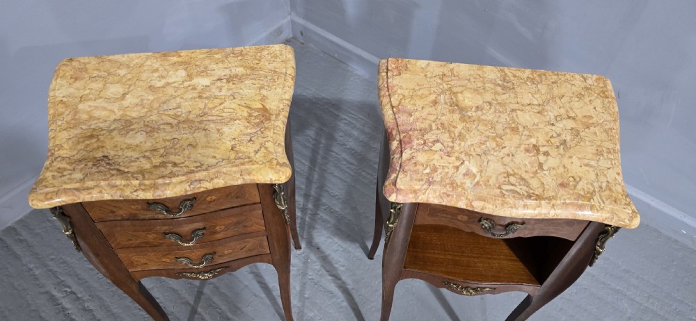Pair French Bedside Lamp Tables View VII
