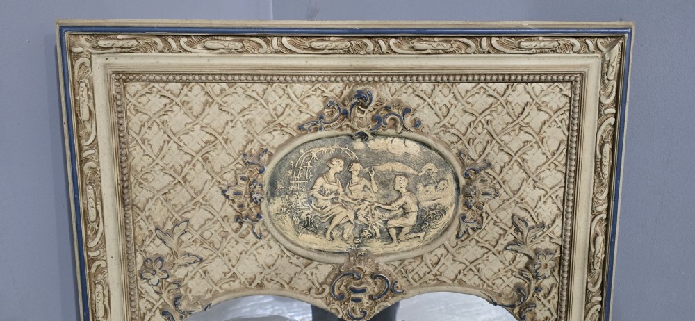 French Painted Trumeau Mirror View IV