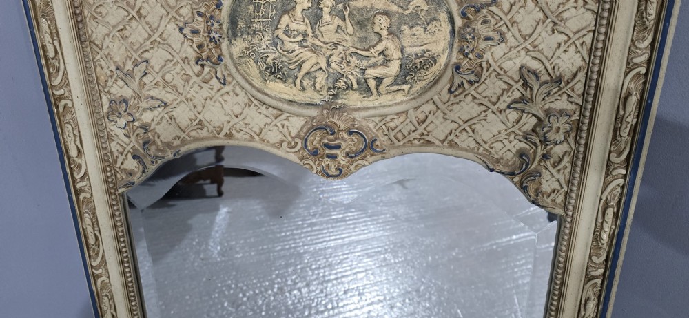 French Painted Trumeau Mirror View VI