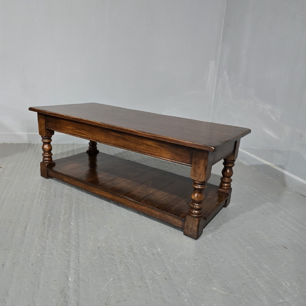 Solid Oak Plank Coffee Table View II