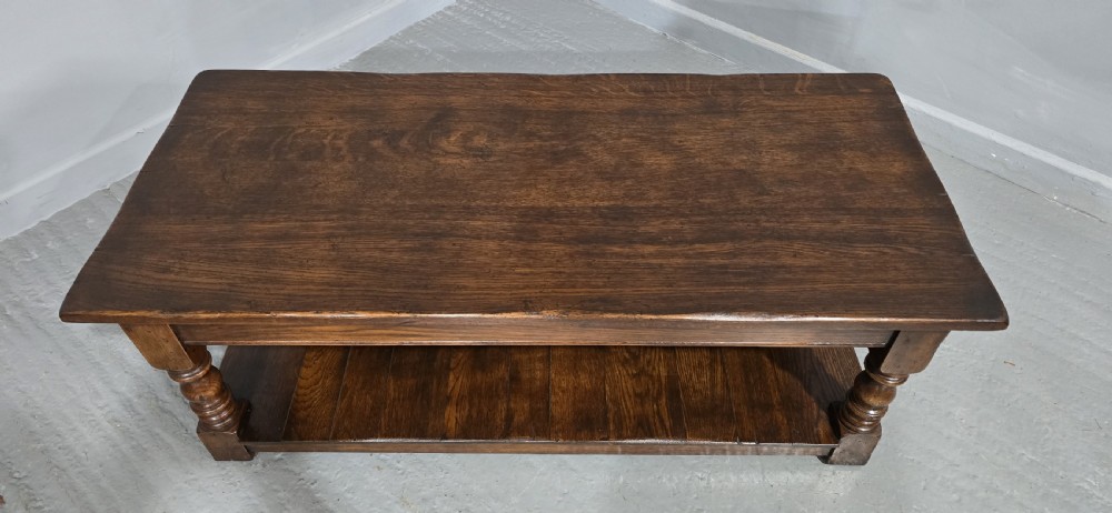 Solid Oak Plank Coffee Table View III