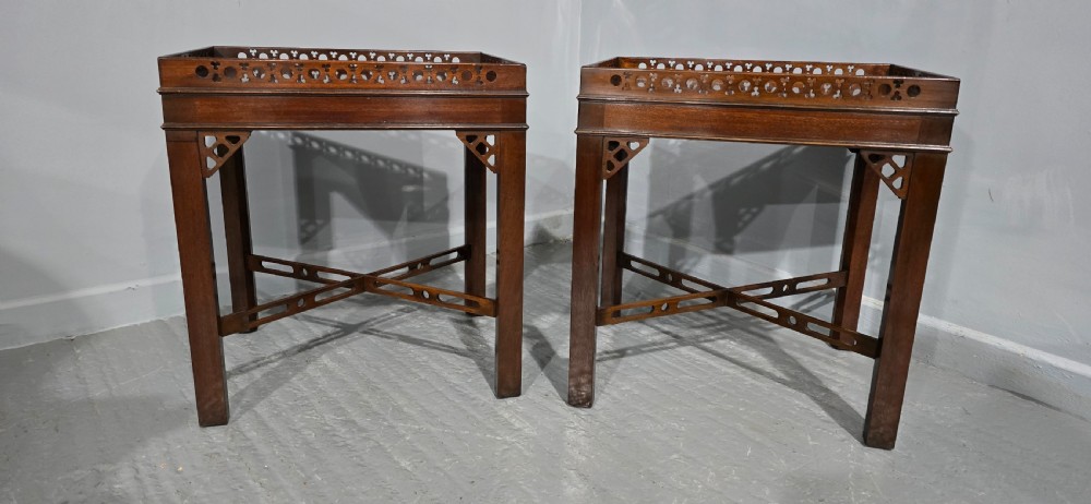 Good Pair Mahogany Lamp Tables View II