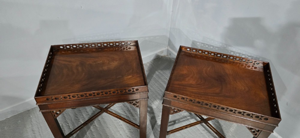 Good Pair Mahogany Lamp Tables View III