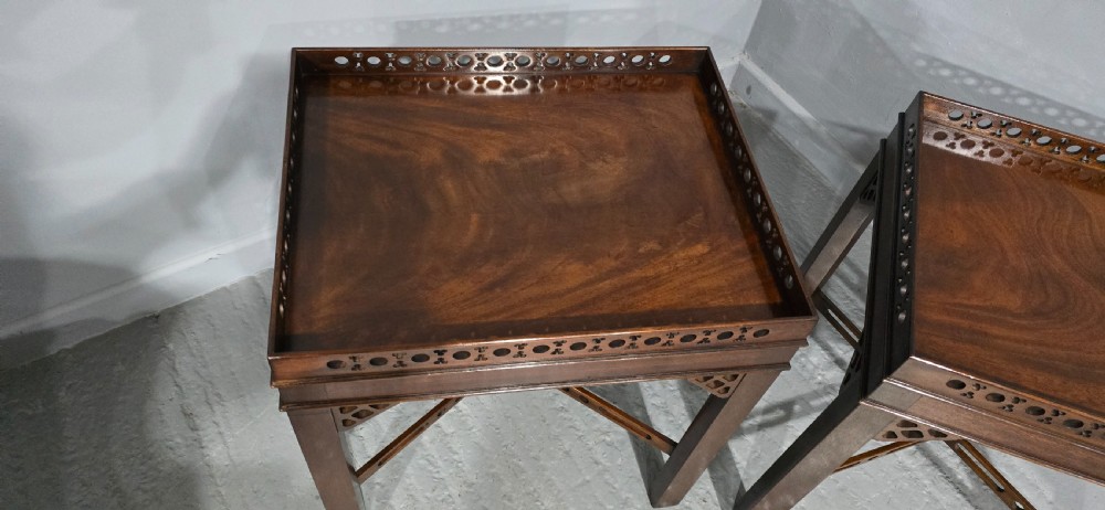 Good Pair Mahogany Lamp Tables View V