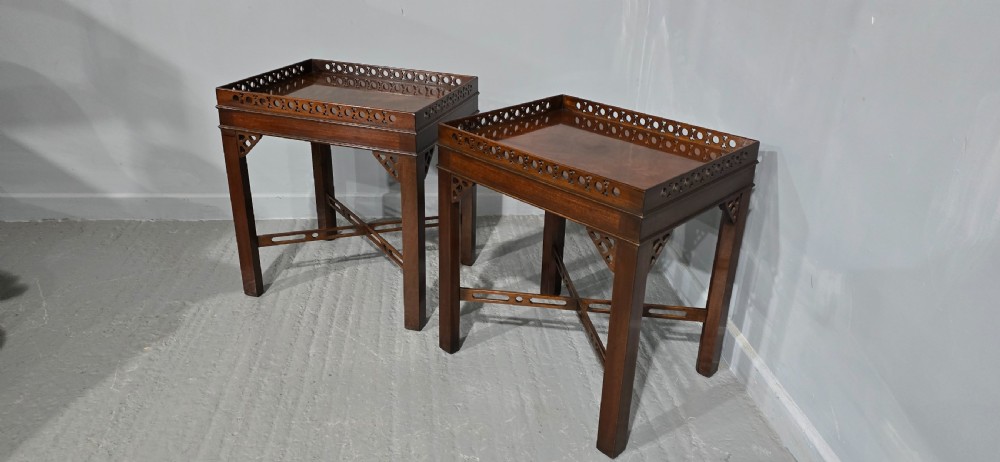 Good Pair Mahogany Lamp Tables View VII