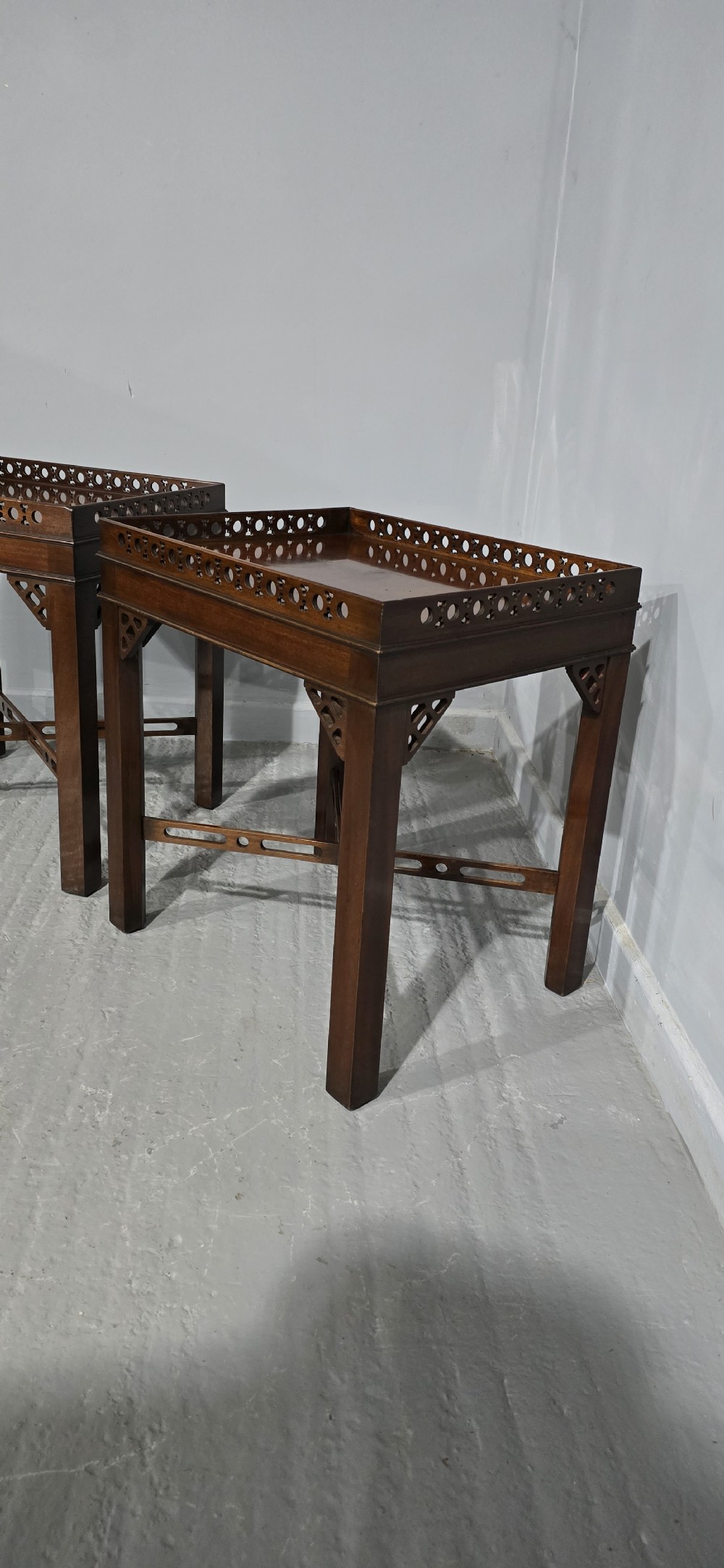Good Pair Mahogany Lamp Tables View VIII