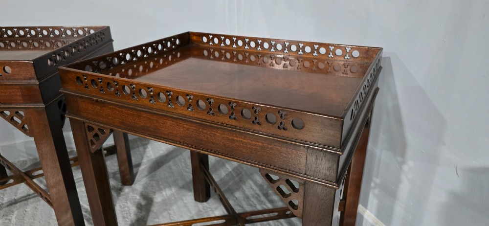 Good Pair Mahogany Lamp Tables View X