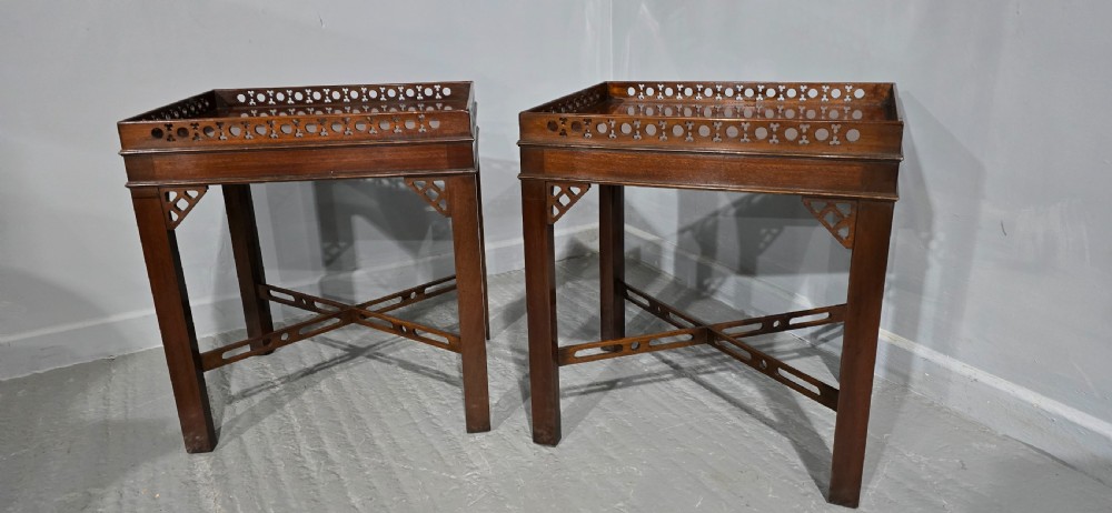 Good Pair Mahogany Lamp Tables View XI