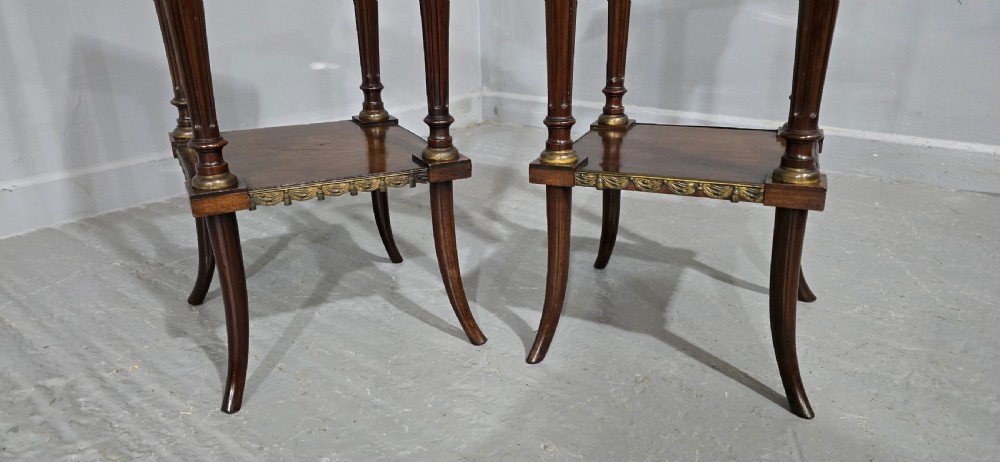 Near Pair French Marble Stands View II