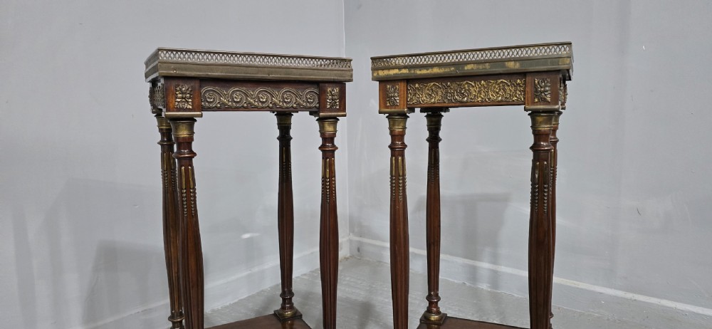 Near Pair French Marble Stands View VI