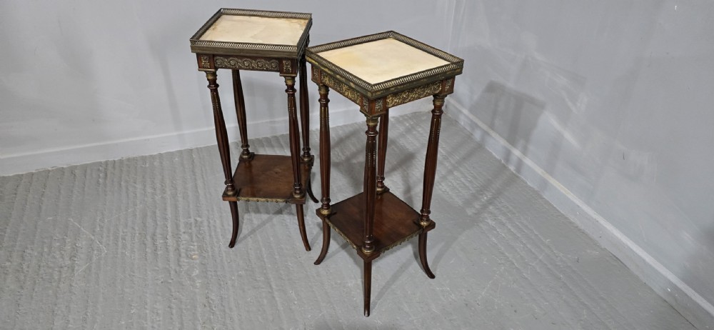 Near Pair French Marble Stands View VIII