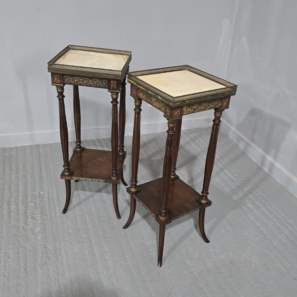 Near Pair French Marble Stands View IX