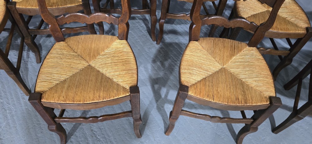 Very Good Set Eight French Kitchen Dining Chairs View VII