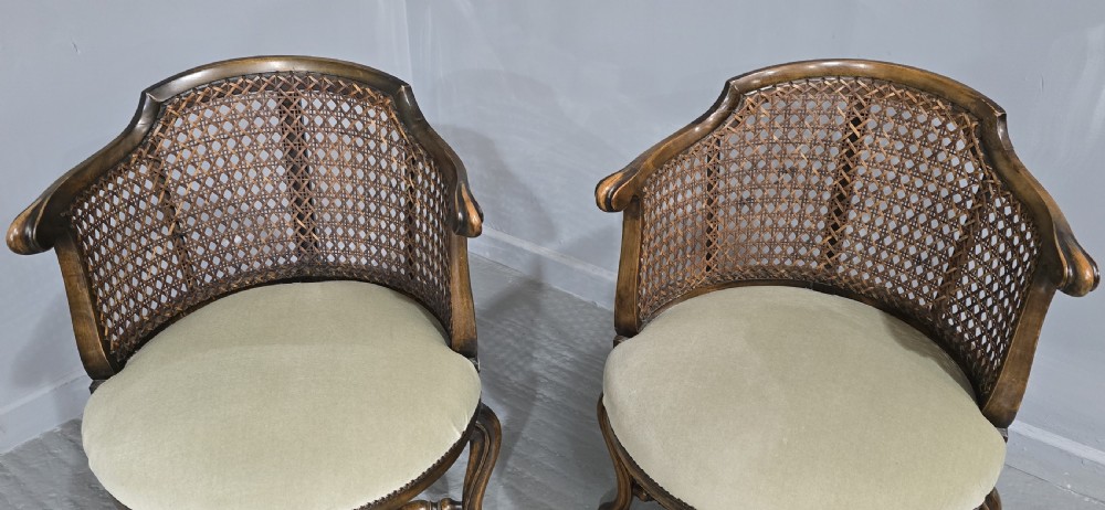 Very good Pair Bergere Tub Chairs View VII