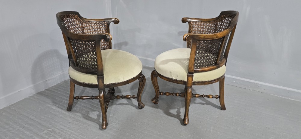 Very good Pair Bergere Tub Chairs View VIII